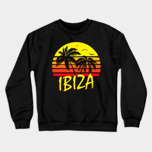 Ibiza Retro Sunset Crewneck Sweatshirt